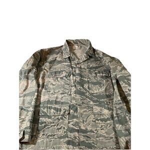 US Air Force Combat Uniform Womens L Large‎ Camo Green Button Up DSCP Jacket